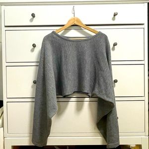 ESSUE Gray Long Sleeve Knit Sweater